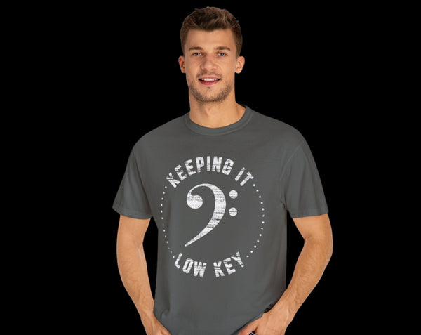 Bass Clef Music T-Shirt Keeping It Low Key