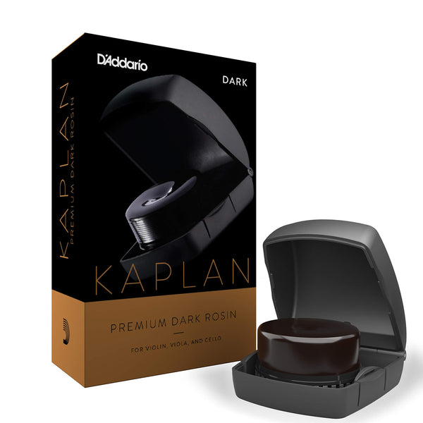 D'Addario - Cello Rosin - Kaplan Premium Dark Rosin with Case for Violin, Viola, Cello - For Horsehair or Synthetic Bows